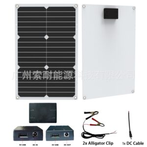 Monocrystalline Solar Charging Panel18W 36W 54W 72W Solar Panel5V Double USB Export Platform