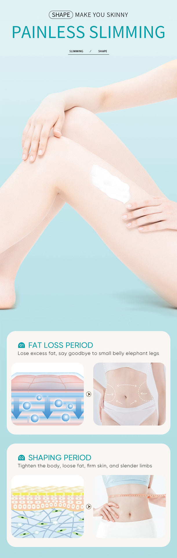 Slimming and Shaping Cream SADOER Body Massage Cream Shaping Fat Burning Firming Lightweight Cross-Border Wholesale - 图片 11