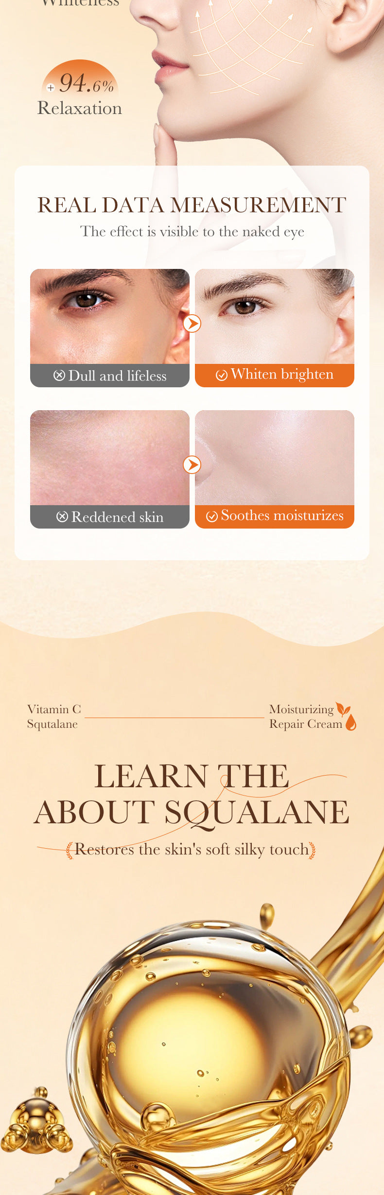 Repair cream170g SADOER Vaseline Vitamin C Hydrating and Moisturizing Face Cream Cross-Border Wholesale - 图片 21