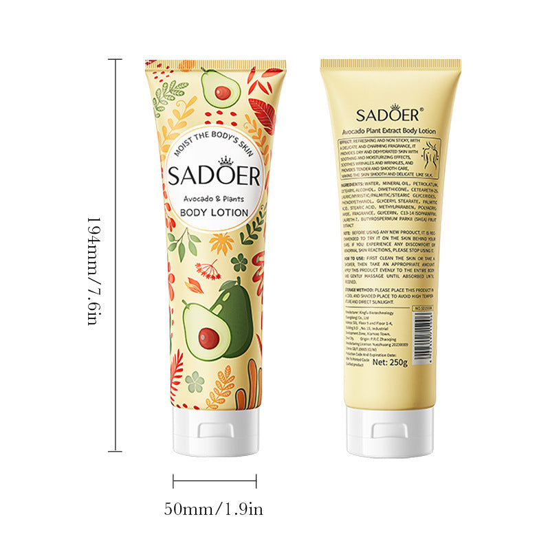 Avocado Body Lotion SADOER Autumn and winter moisturizing body cream cross-border foreign trade wholesale - 图片 5