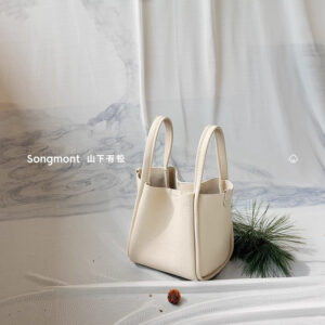 Medium Size Basket Series Women's Bag Top Layer Cowhide Fashion Women's Bag Large Capacity Shoulder Bag Crossbody Handbag Bucket Bag