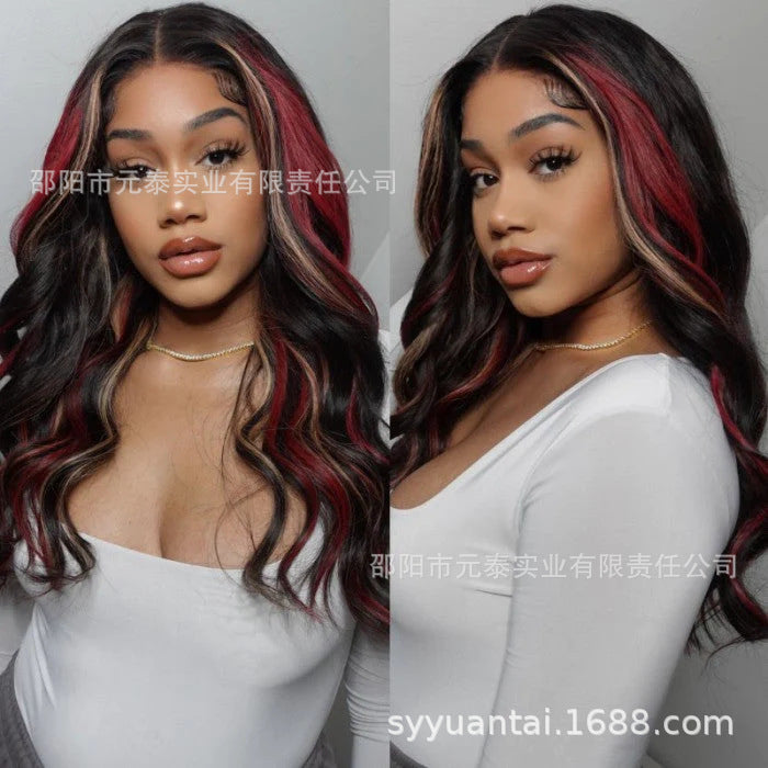 13*6 Lace Front Blonde Synthetic Wavy Wig - 图片 18