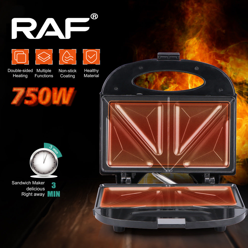 RAF European-style Household Double-sided Heating Sandwich Maker Multifunctional Toast Bread Waffle Breakfast Machine - 图片 19