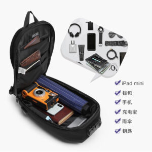 OZUKO Hard Shell Chest Bag Men's Crossbody Bag Anti-Theft Waterproof Cycling Outdoor Multi-Functional Sports Shoulder Bag