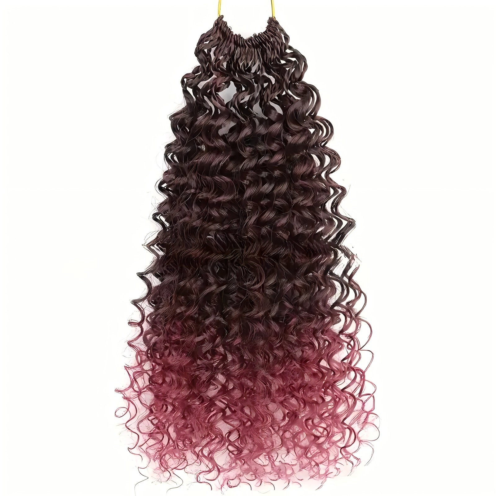 Chemical Fiber Wig MiniGOGOCrochetHair African Two-Strand Small Curl Braids Crochet Celebrity Style Long Curly Hair - 图片 12