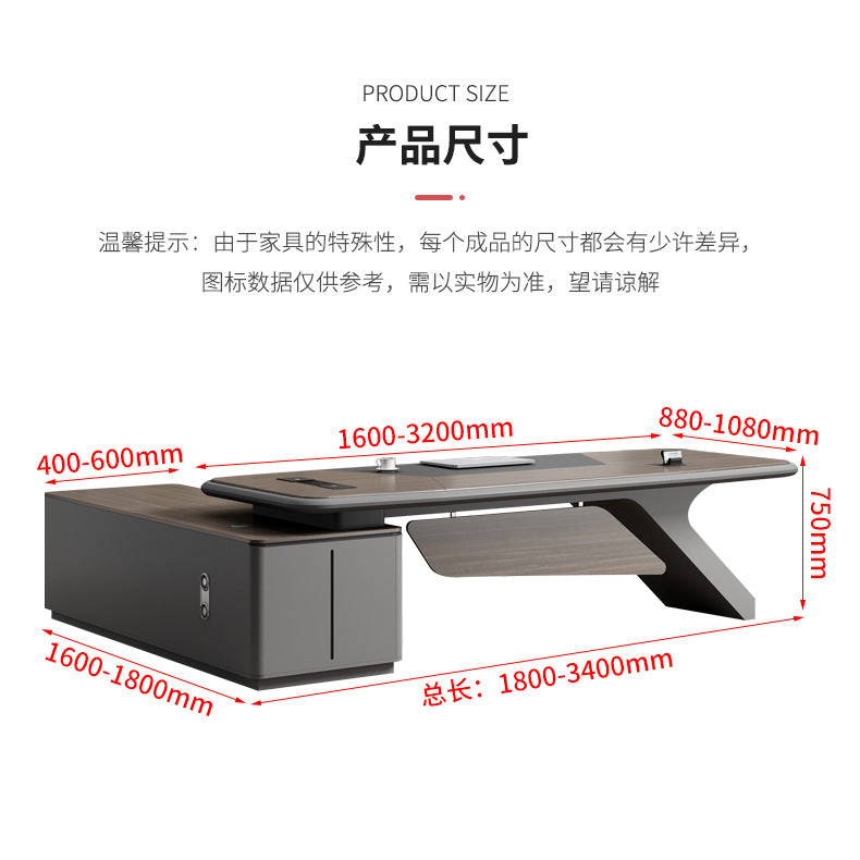 Painted Office Desk Executive Desk President Leader Chairman Boss Desk Office Manager Desk Office Desk and Chair Set - 图片 52