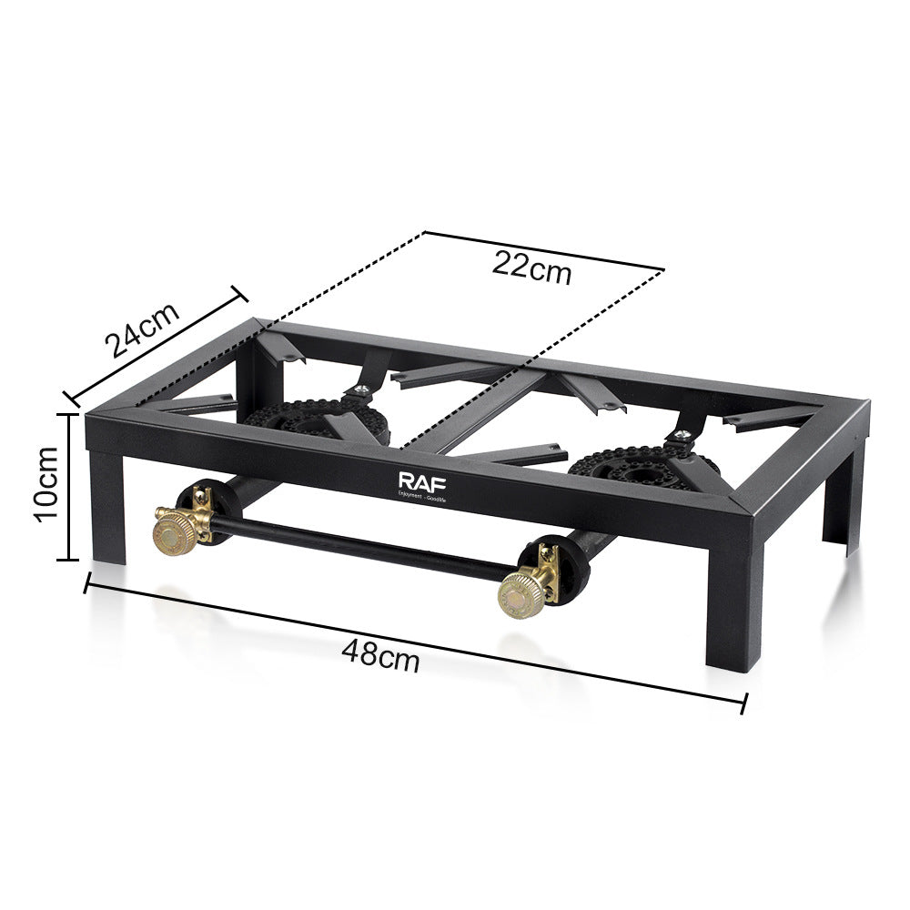 RAF Gas Stove Tabletop Flameout Double Burner Easy-to-Clean Gas Stove Simple Household Liquefied Gas R.8501 - 图片 3