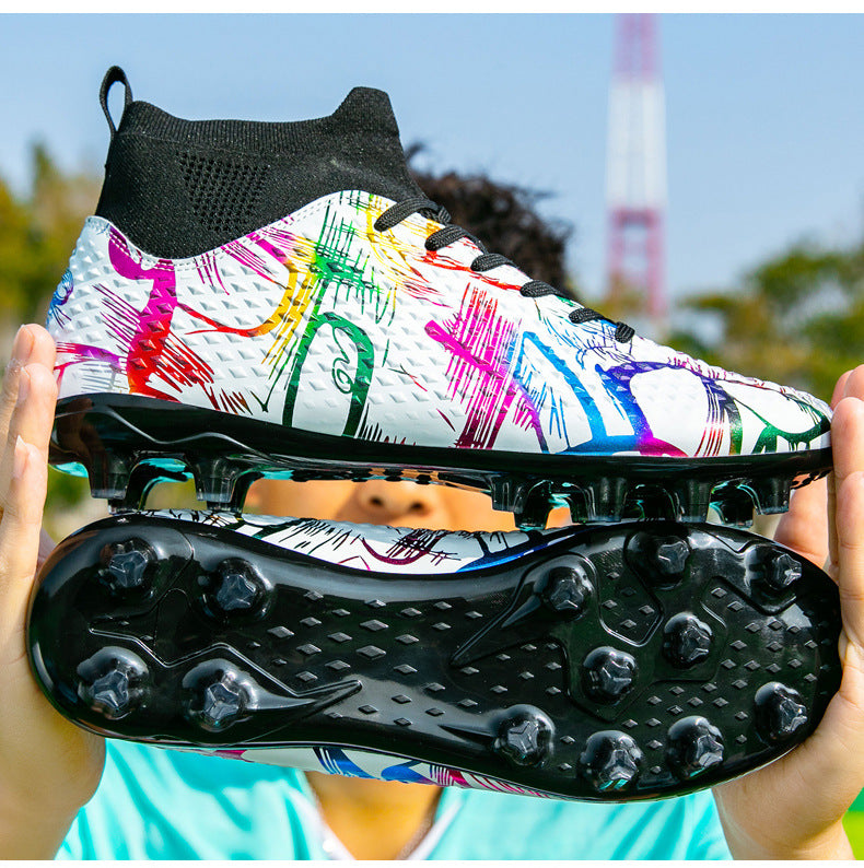 Youth Football Shoes Men and Women Long Spikes Adult Professional Sports Training Shoes Artificial Grass Non-Slip Wear-Resistant Competition Shoes - 图片 28