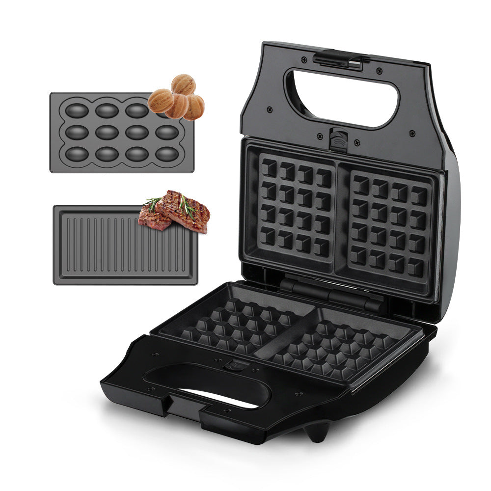 RAF European Standard Sandwich Maker Household Multifunctional 3-in-1 Waffle Maker Breakfast Machine Portable Baking - 图片 3