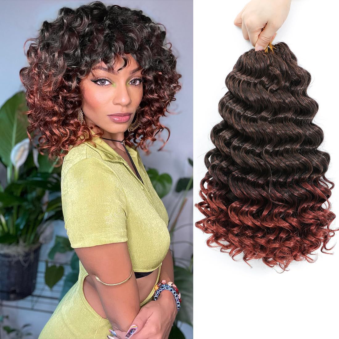 DeepWaveTwist Long Curly Hair Crochet Hair Extensions Afro Synthetic Hairpiece European and American Cross-Border Wholesale Fluffy - 图片 16