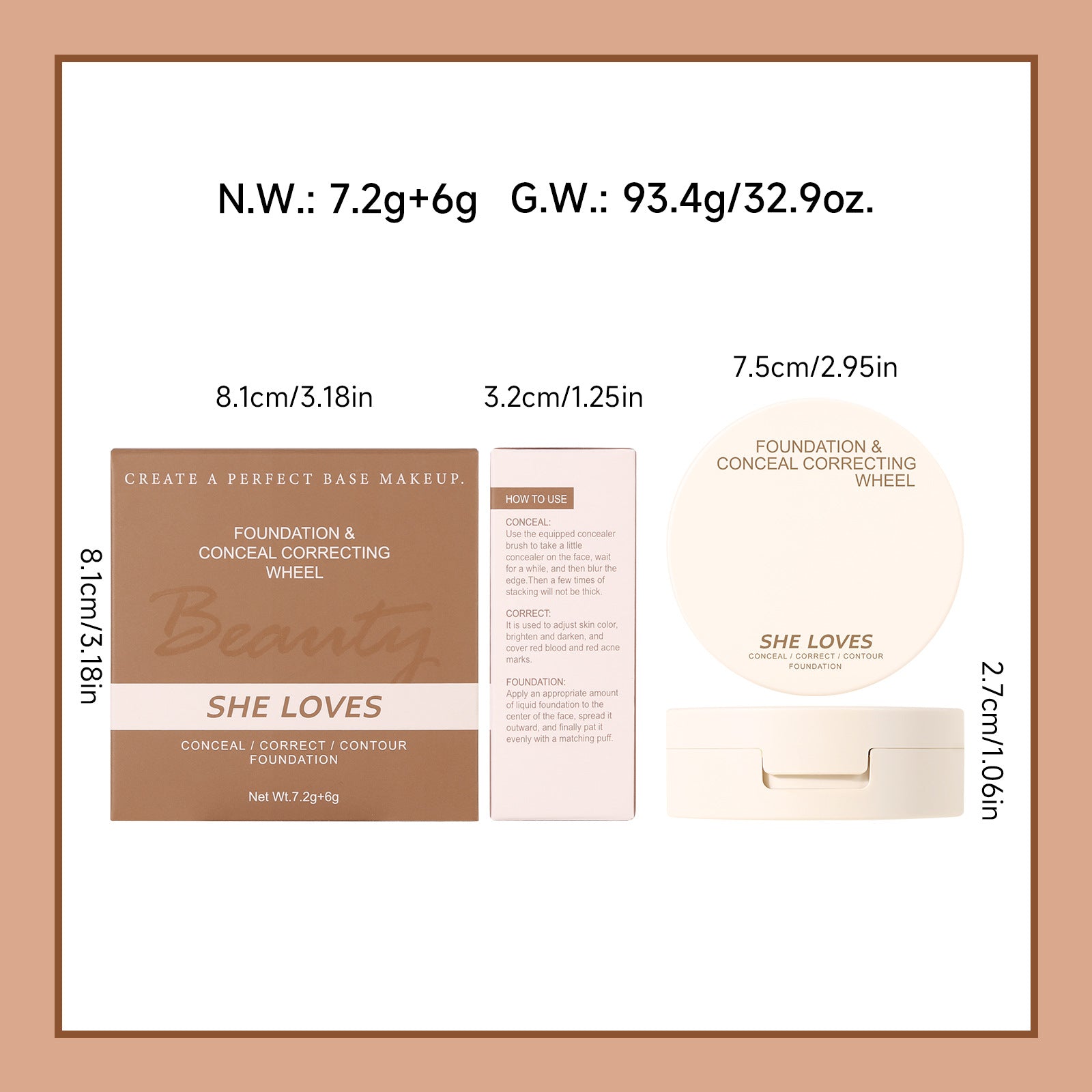 Exclusive Supply sheloves Concealer Cover Acne Marks, Spots, Dark Circles, Contouring Foundation Cream Concealer Palette - 图片 23