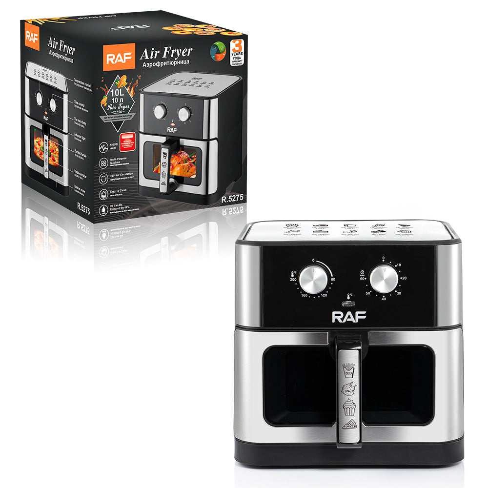 RAF European Standard Household Oil-Free Large Capacity Air Fryer Multi-Functional Smart Oven French Fry Fryer10L - 图片 15