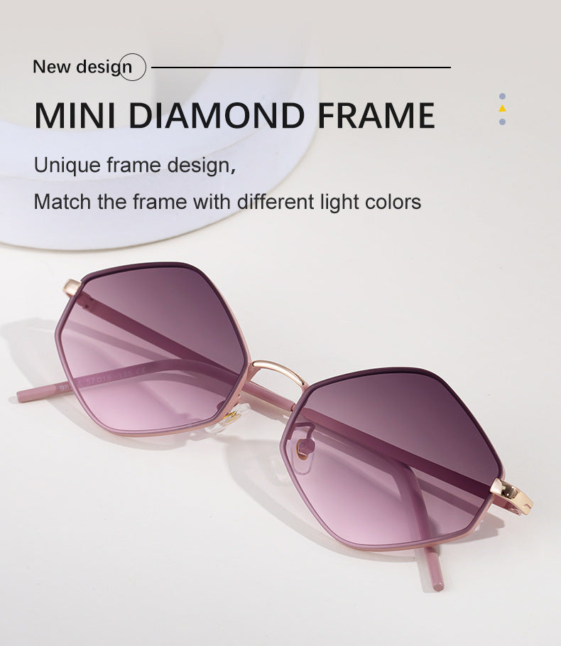 Polygonal Sunglasses for Women with a Sense of Sophistication2025New European and American fashion sunglasses driving UV protection glasses - 图片 12