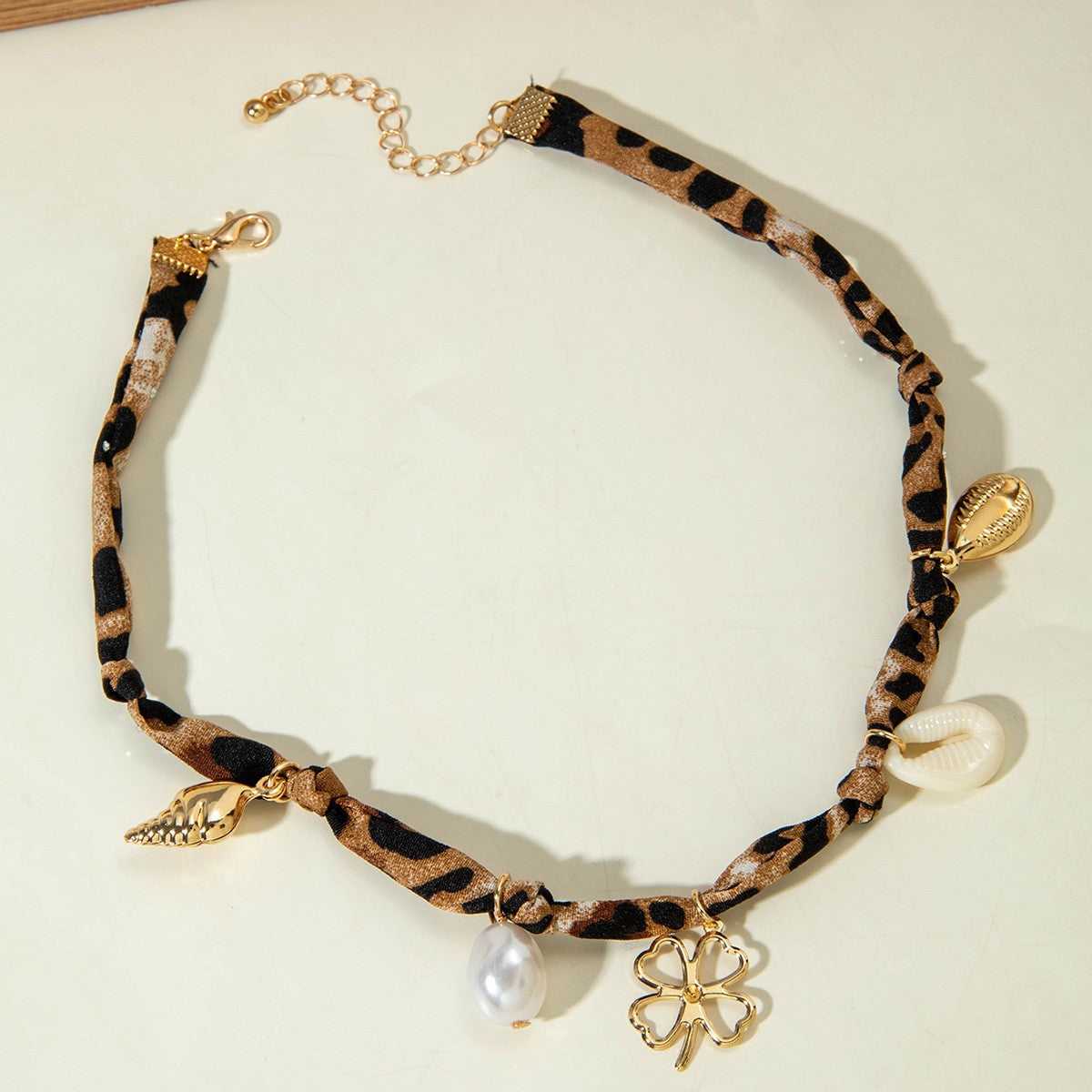 European and American Style Ocean-themed Cross Conch Starfish Pendant Leopard Print Exaggerated Necklace Collarbone Chain Jewelry - 图片 63
