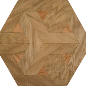 Custom 15mm Hexagon Oak Parquet Flooring | Multilayer Engineered Waterproof Anti-slip Oak Floor for Outdoor Park Use Luxury