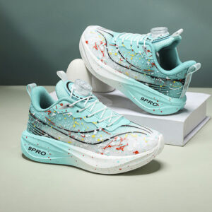 Children's Running Shoes with Rotating Buckle, Breathable Mesh Surface, Ultra-light Soft Sole, Wear-resistant, Non-slip, Racing Sports Shoes for Boys and Girls