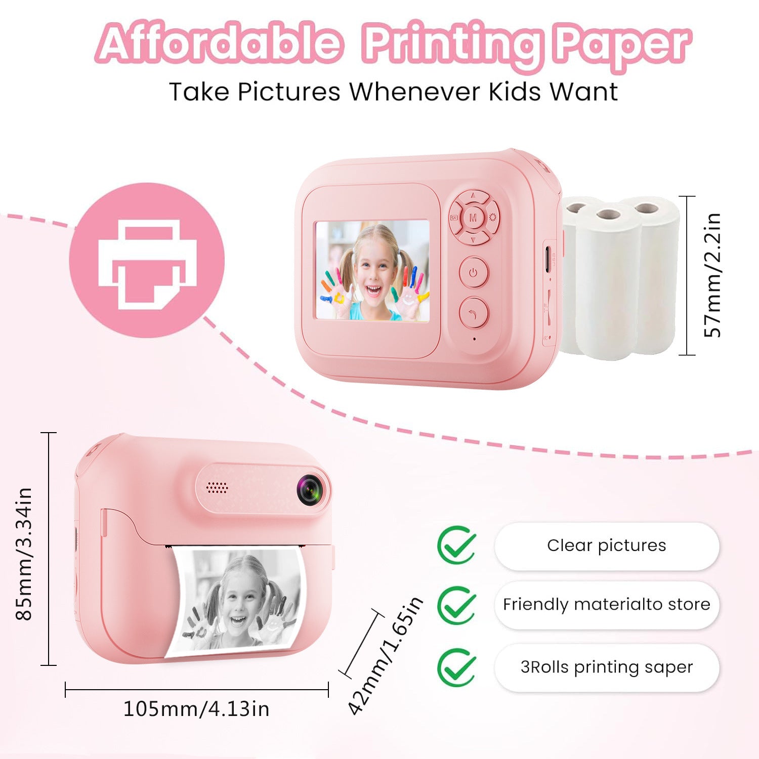 Hot-selling Polaroid Camera Children's Toy Can Take Photos and Print Black and White Photos Directly with Built-in - 图片 18