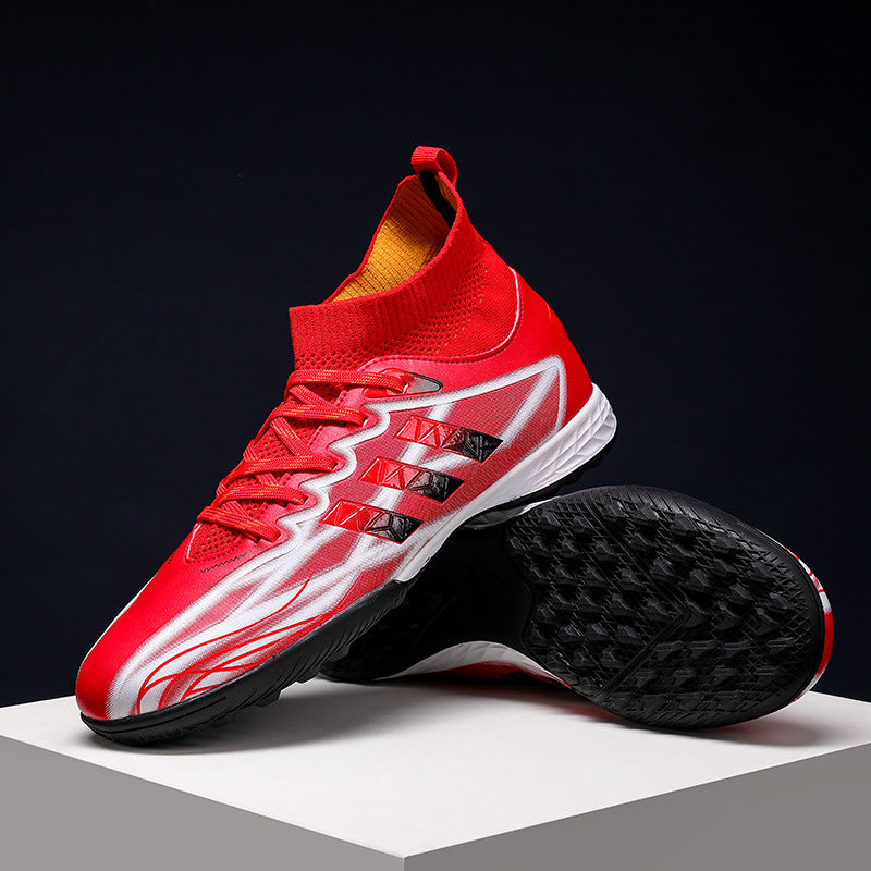 New high-top soccer shoes for men and women AG Spike TF Broken Nail Youth Student Grassland Competition Training Shoes - 图片 11