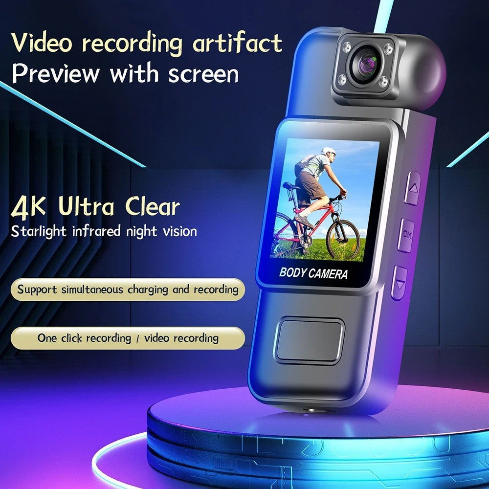 4K Handheld Pocket Camera Portable Recorder Clip Camera HD Infrared Night Vision Recorder - 图片 15