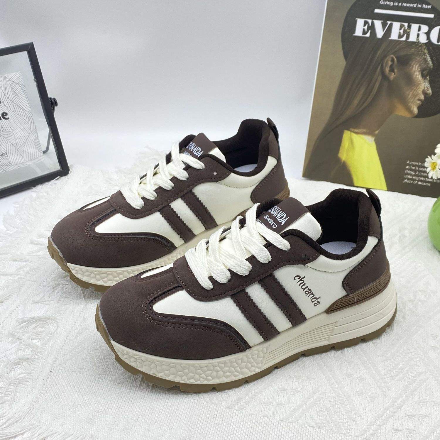 Platform Height Increasing Women's Shoes2025Spring and Summer New Versatile Forrest Gump Soft Sole Sports Casual Dad Shoes - 图片 3