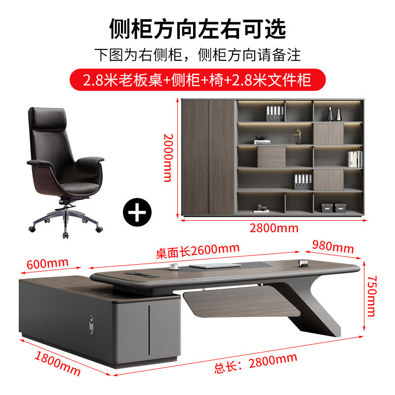 Painted Office Desk Executive Desk President Leader Chairman Boss Desk Office Manager Desk Office Desk and Chair Set - 图片 29