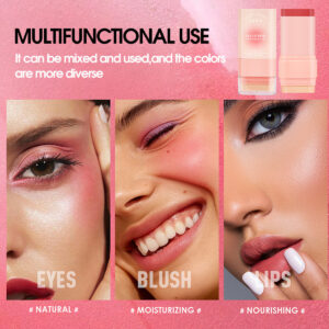 Matte Blush Cream15g Nude Six-Color Waterproof Gradient Blush Cream Version Daily Makeup