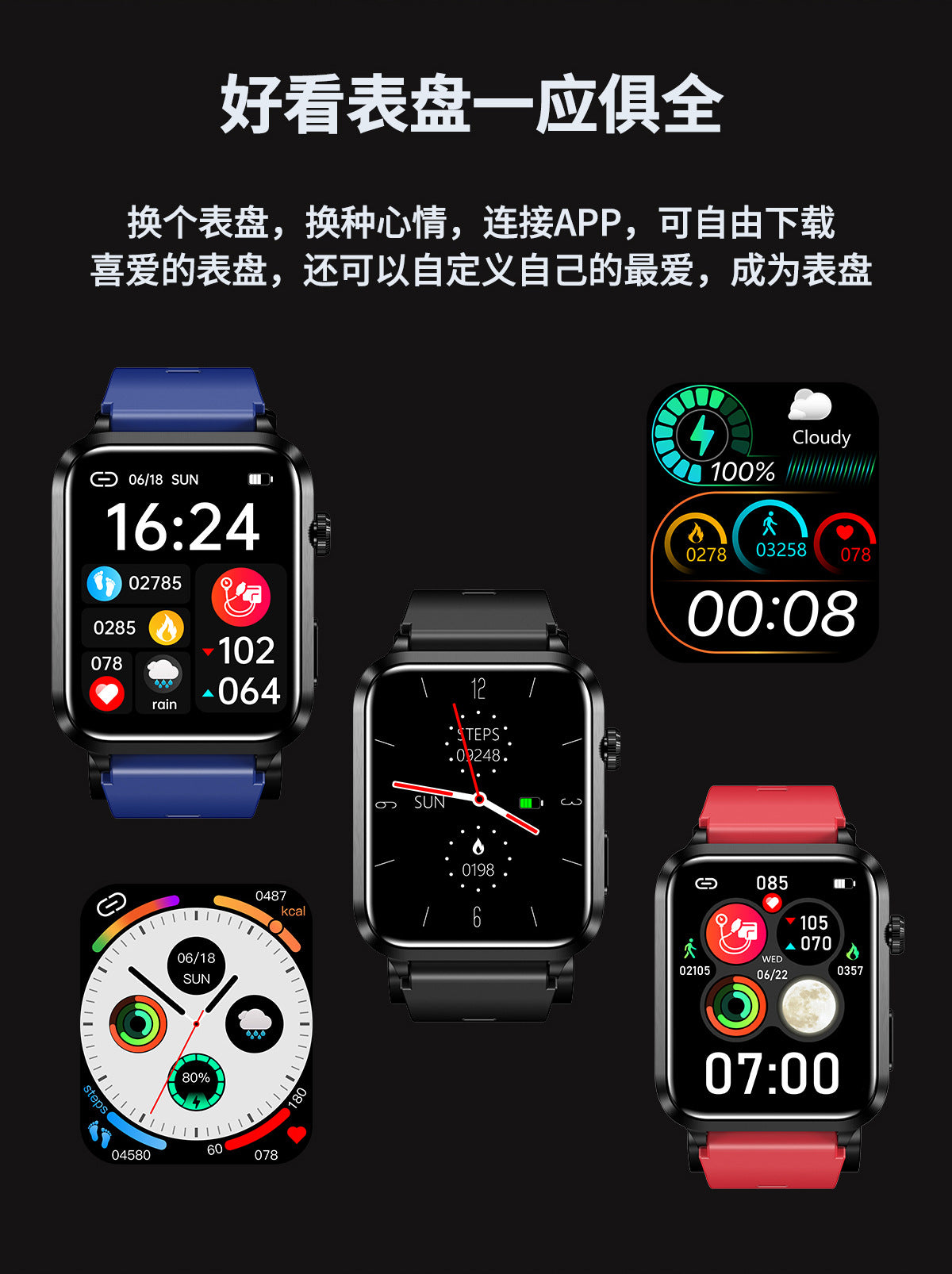 s11Air Pump Type Precision Blood Pressure Smart Watch ECG Monitoring s18Blood Pressure Smart Watch Can Be Connected APP - 图片 25