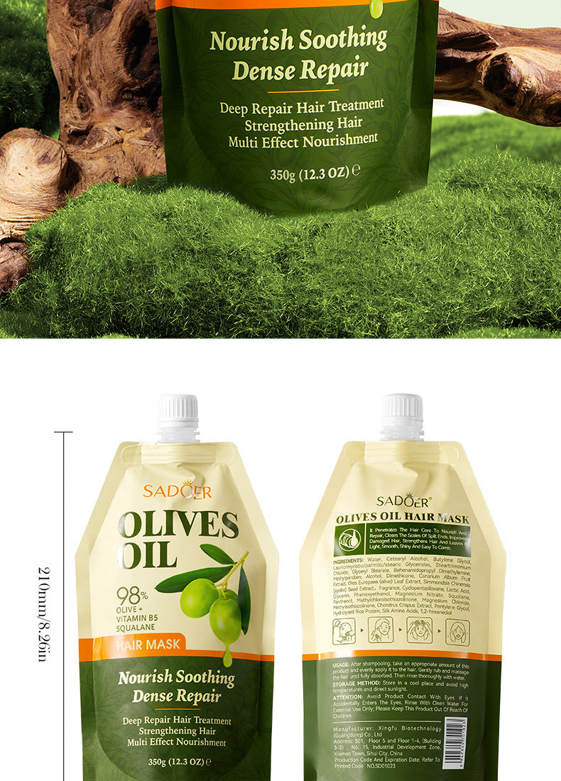 Olive Oil Hair Mask350g SADOER Repair and Improve Frizz Bagged Hair Mask Cross-Border Wholesale - 图片 28