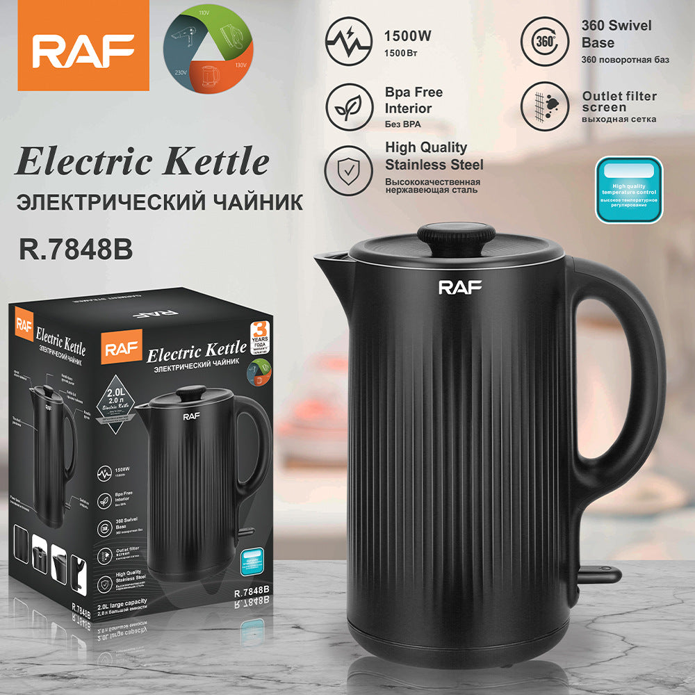 RAF European Standard Electric Kettle Household Food Grade304Seamless Stainless Steel Anti-Dry Boiling Kettle2L - 图片 11