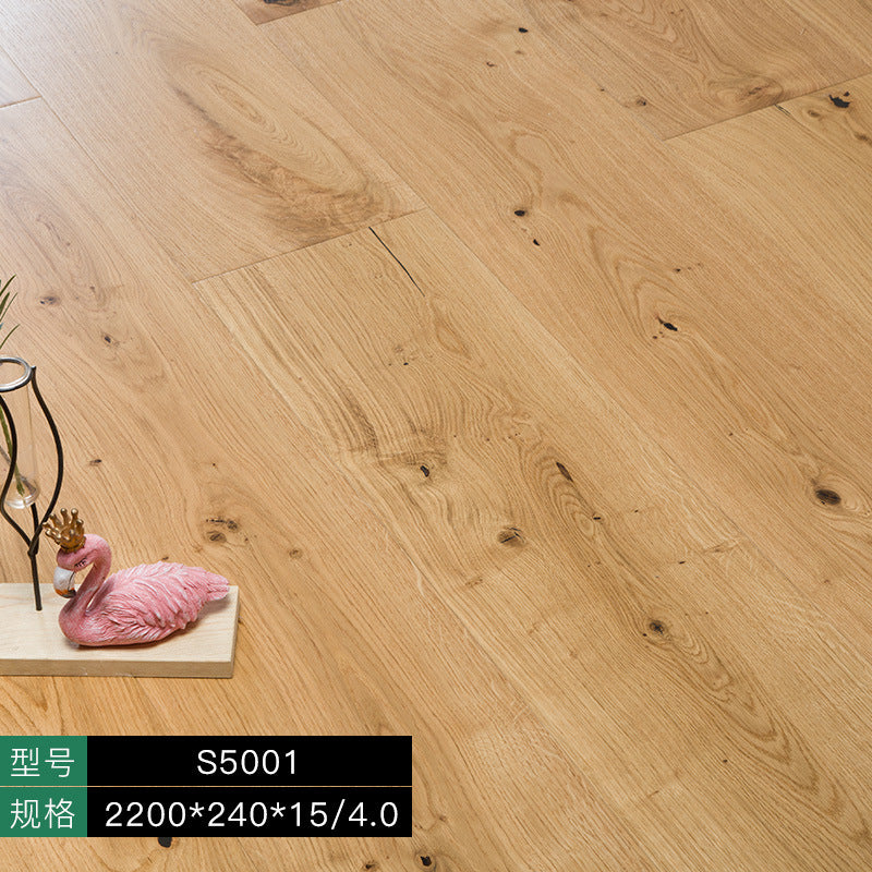 Door-to-Door Installation Old Three-Layer Large Board Pure Three-Layer Solid Wood Floor Oak Log3.0-4.0mm Underfloor Heating - 图片 11