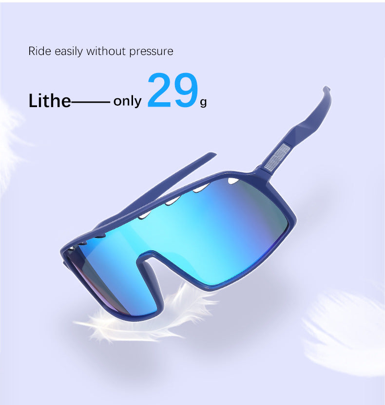 New Colorful Cycling Glasses for Men with Perforated One-piece Lenses Sunglasses European and American Outdoor Sports Sun Glasses - 图片 18