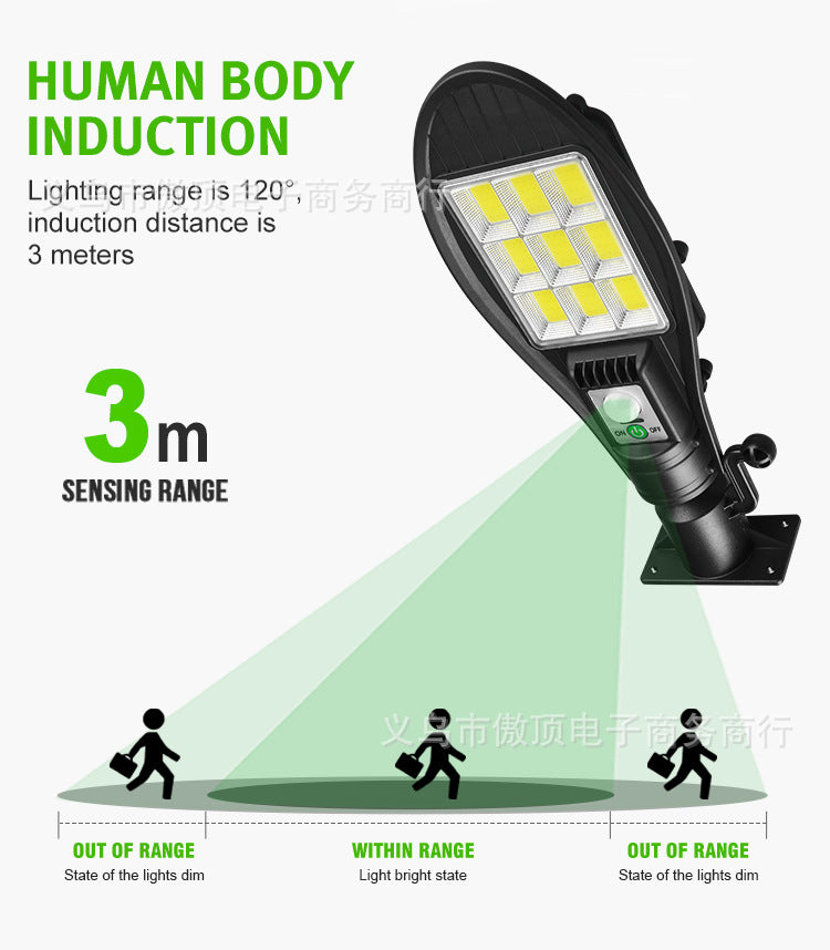 Outdoor Solar Light Human Body Sensing Wall Light Integrated Street Light with Remote Control Garden Light Waterproof Garden Light - 图片 11