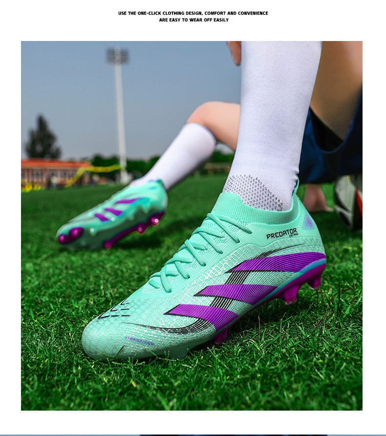 2025New Football Shoes for Men and Women, Youth Students, Fashionable and Comfortable, Long Spikes, Low-top, Factory Direct Sale - 图片 26