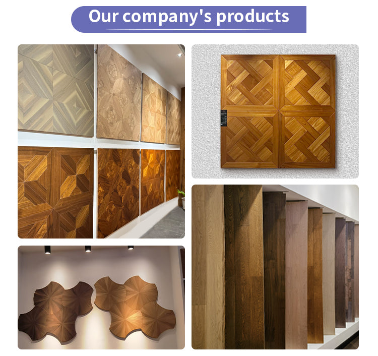 Teak Parquet Engineered Wood Flooring for Living Room Bathroom High-End Luxury Design Intricate Pattern Premium Hardwood - 图片 18