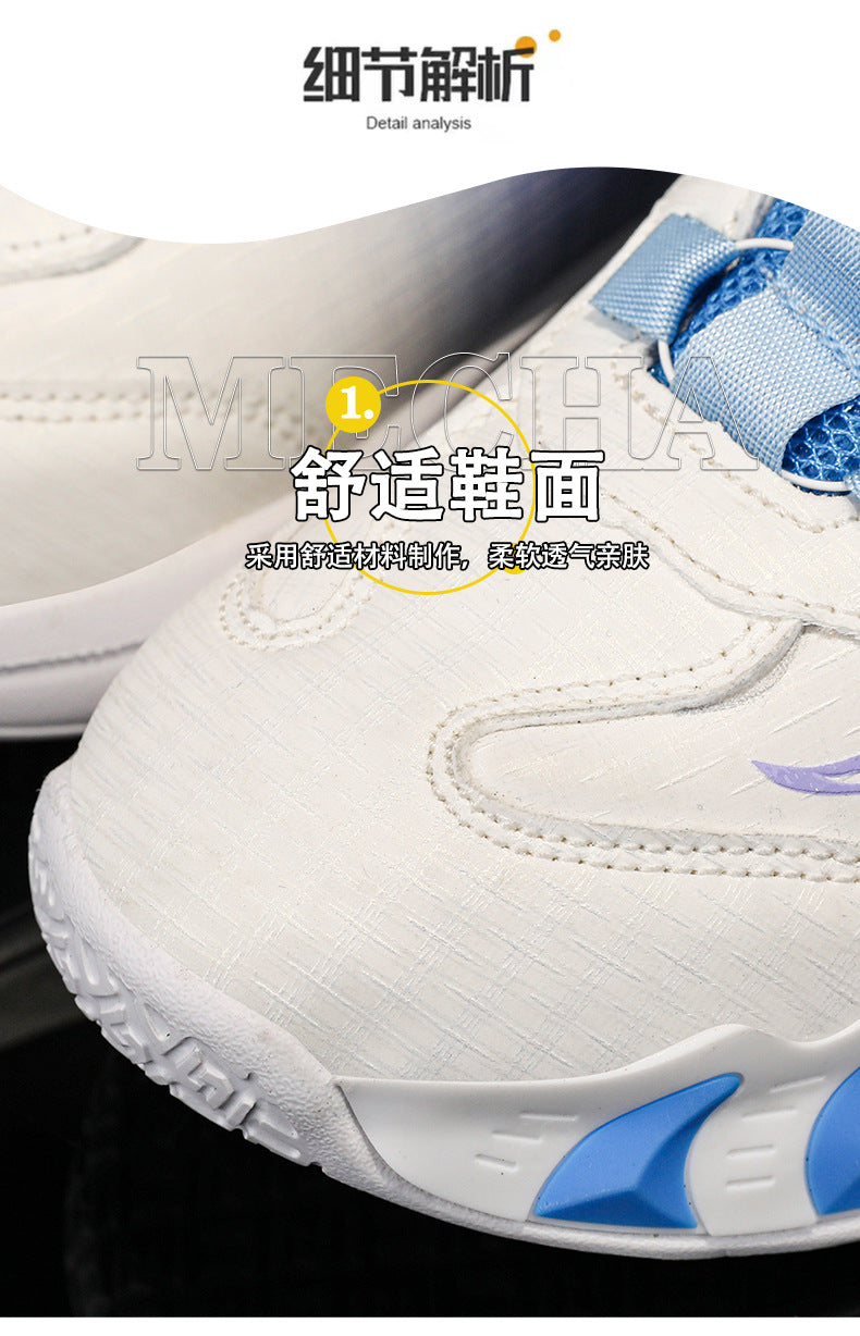 Chinese Style Girls' Shoes2025Autumn New Mesh Breathable Running Sports Shoes Children's Anti-Slip Wear-Resistant Basketball Shoes - 图片 14