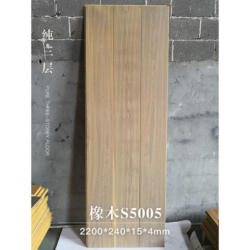 Door-to-Door Installation Old Three-Layer Large Board Pure Three-Layer Solid Wood Floor Oak Log3.0-4.0mm Underfloor Heating - 图片 14