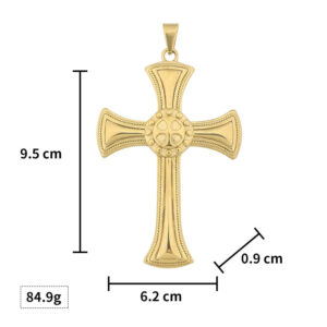 Source Simple Cross Electroplated gold Stainless Steel Men's Pendant Titanium Steel Necklace Accessories Factory Wholesale