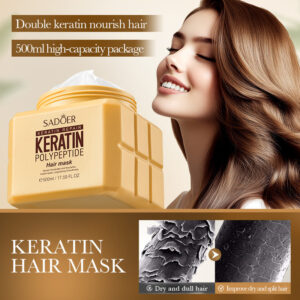Keratin Peptide Smooth Hair Mask SADOER Smooth and Fluffy Hair Conditioner Cross-Border Wholesale