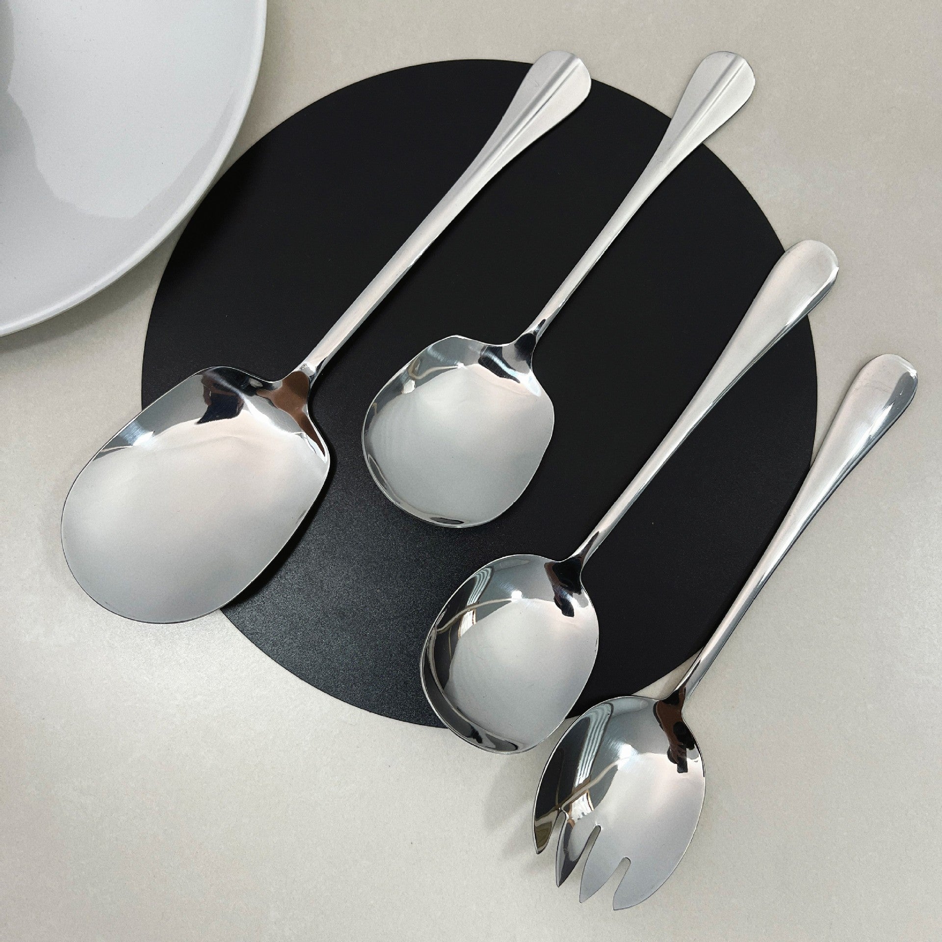 Hotel Stainless Steel Serving Spoon Restaurant Large Serving Spoon Soup Spoon Service Spoon Large Spoon Thickened Canteen Public Spoon - 图片 10