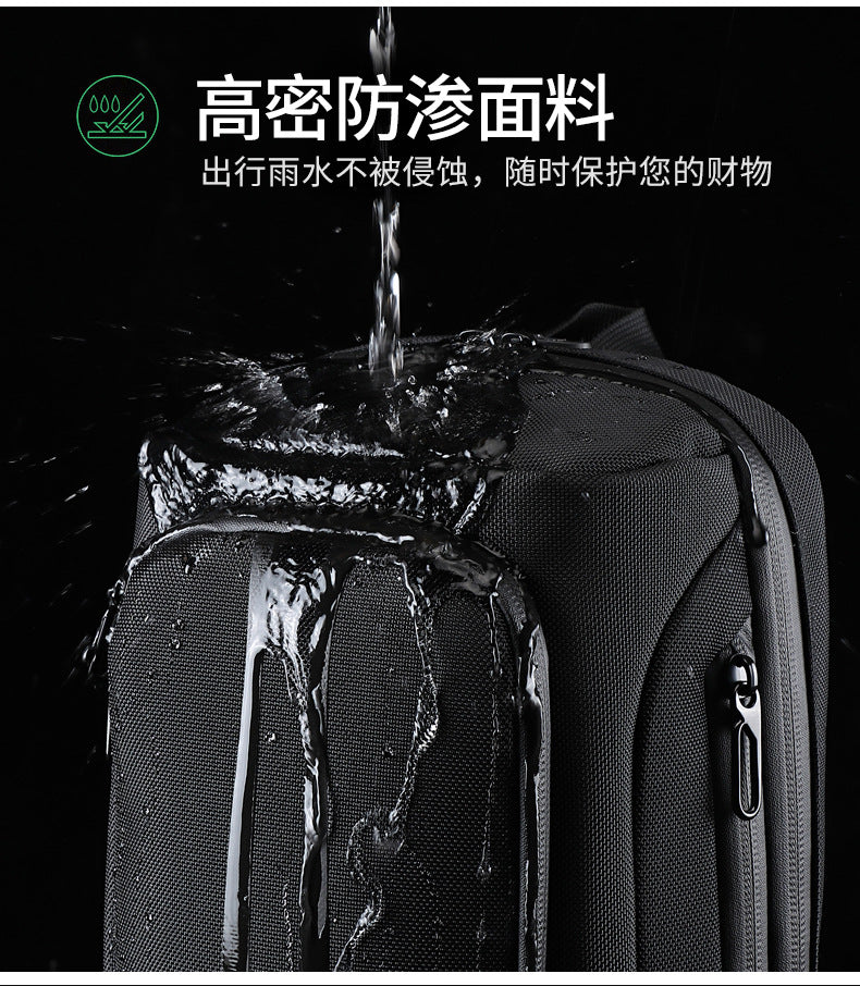 OZUKO Men's Functional Chest Bag Waterproof Crossbody Bag Multifunctional Shoulder Bag Outdoor Sports Large Capacity Trendy Bag - 图片 21