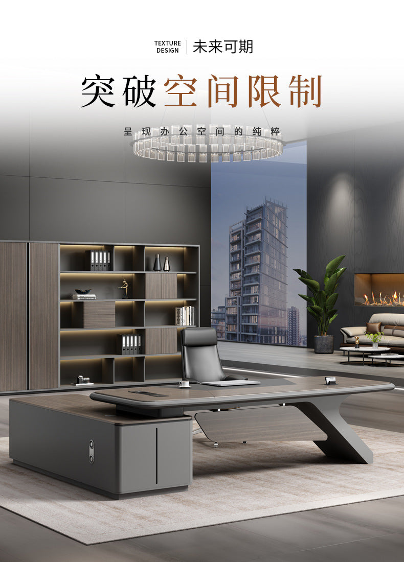 Painted Office Desk Executive Desk President Leader Chairman Boss Desk Office Manager Desk Office Desk and Chair Set - 图片 33