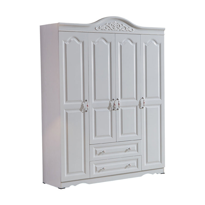 Economical Cabinet Three or Four Doors Bedroom Wardrobe Storage Panel Multi-Functional Assembly European Style Multi-Functional Storage Closet - 图片 4