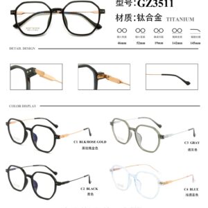 PPSU Titanium Eyeglass Frame Polygonal Retro Half Titanium Frame Fashion Commuting Versatile Glasses Business Lightweight Metal Frame