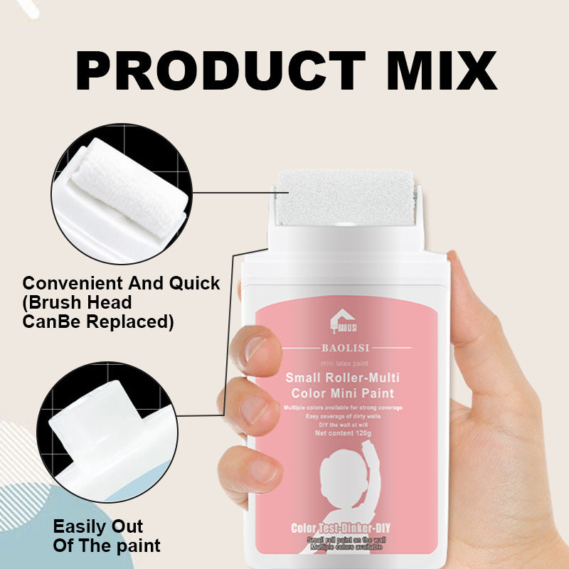 Tik Tok Same Style Small Roller Brush Paint Odorless Wall Repair Paste for Dirt and Graffiti, Latex Paint Repair - 图片 3