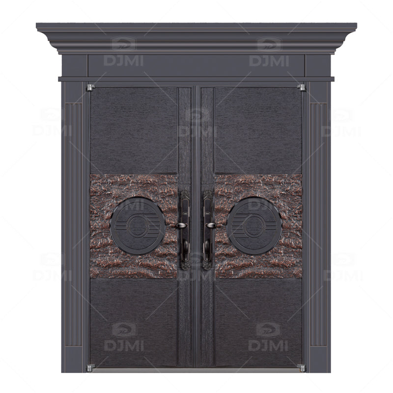 Modern Front Double Door for the House Aluminium Front Doors for Homes Storm Door Exterior