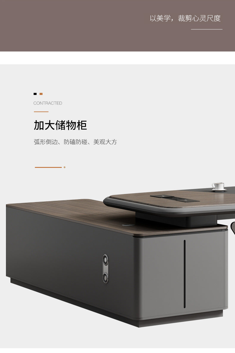 Painted Office Desk Executive Desk President Leader Chairman Boss Desk Office Manager Desk Office Desk and Chair Set - 图片 42