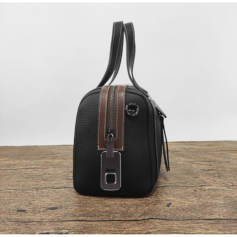 Boston Crossbody Pillow Bag Privacy Protection Fingerprint Unlock Genuine Leather Handbag Commuter Women's Bag Crossbody Bag - 图片 28