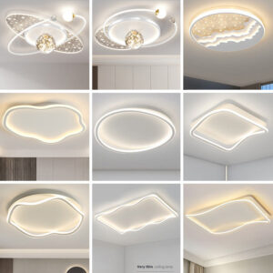 Nordic Bedroom Ceiling Light Modern Simple Creative Geometric Master Bedroom Room Lighting Design Water Ripple Ceiling Light