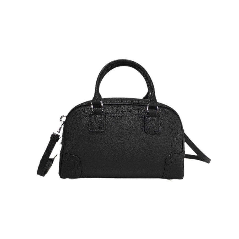 Large Capacity Genuine Leather Bag Top Layer Cowhide Women's Bag Single Shoulder Crossbody Ladies' Bag Handbag Round Bag Fashion Versatile - 图片 4