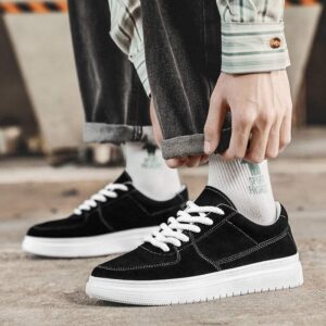 Spring Summer Men's Shoes New Thick-Soled Sneakers Versatile Shoes for Men and Middle School Students Trendy Dad Shoes White